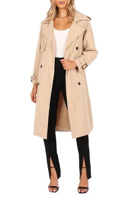 Petal & Pup Trina Belted Trench Coat in Beige