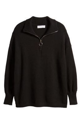 Petal & Pup Whistler Quarter Zip Sweater in Black