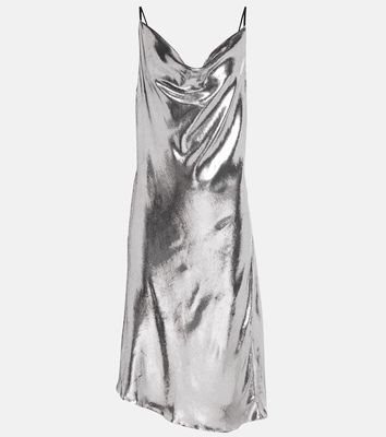 Petar Petrov Alena metallic velvet slip dress
