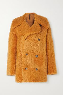 Petar Petrov - Manning Double-breasted Shearling Coat - Orange