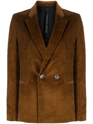 Petar Petrov Smart corduroy double-breasted blazer - Brown