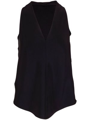 Peter Cohen V-neck sleeveless silk blouse - Black