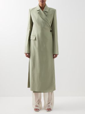 Peter Do - Ao Dai Technical-blend Coat - Womens - Light Green