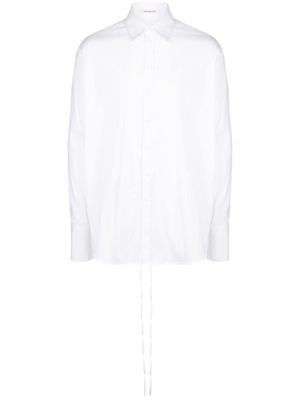 Peter Do asymmetric cotton-blend wrap shirt - White