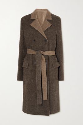 Peter Do - Belted Double-breasted Llama-blend Coat - Brown