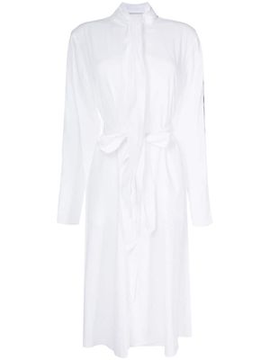 Peter Do belted-waist button-down dress - OFF-WHITE