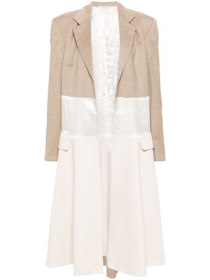 Peter Do Collage panelled coat - Neutrals