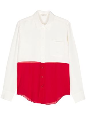 Peter Do colour-block silk shirt - Neutrals