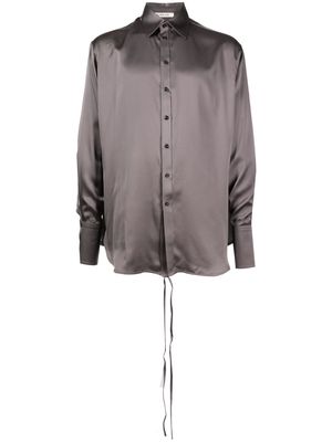 Peter Do convertible silk shirt - Grey