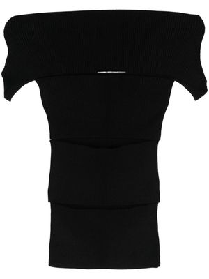 Peter Do cut-out off-shoulder top - Black