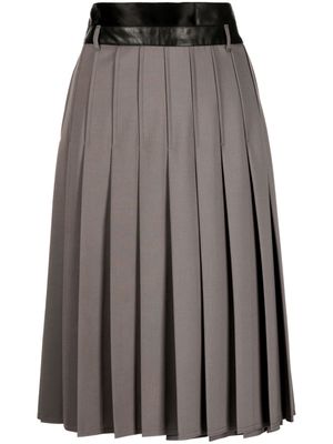 Peter Do high-waist pleated skirt - Grey