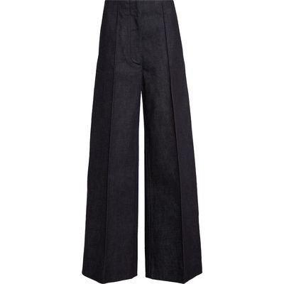 Peter Do Hollywood Waist Oversize Denim Pants in Indigo 