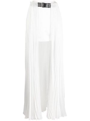 Peter Do layered pleated skirt - White