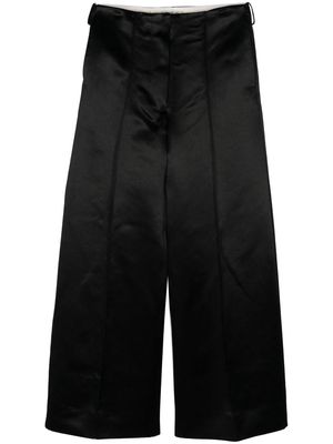 Peter Do satin raised-seam straight trousers - Black