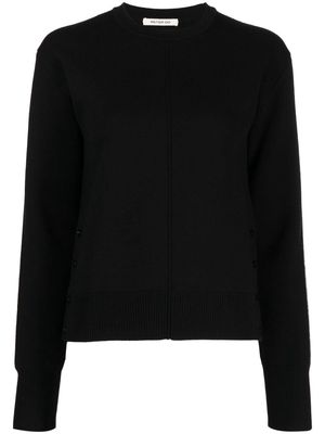 Peter Do Side-Slit Crew-Neck sweater - Black