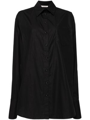 Peter Do side-stripe cotton shirt - Black