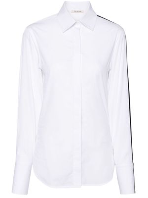 Peter Do side-stripe cotton shirt - White
