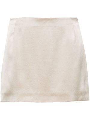 Peter Do silk A-line miniskirt - Silver