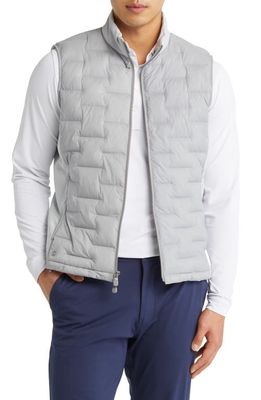 Peter Millar Blaze Quilted Insulated Vest in Gale Grey