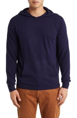 Peter Millar Conway Wool & Cashmere Pullover Hoodie in Navy