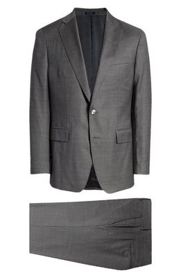 Peter Millar Crown Craft Excursionist Flex Super 150s Merino Wool Suit in British Grey