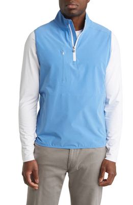 Peter Millar Crown Craft Flex Adept Water Resistant Half-Zip Vest in Marina Blue