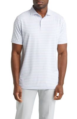 Peter Millar Crown Crafted Casely Stripe Performance Polo in Misty Rose