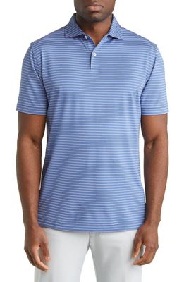 Peter Millar Crown Crafted Duet Jersey Performance Polo in Blue Pearl