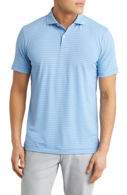 Peter Millar Crown Crafted Duet Jersey Performance Polo in Channel Blue