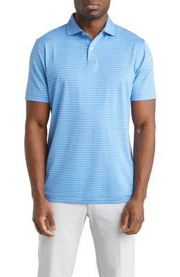 Peter Millar Crown Crafted Duet Jersey Performance Polo in Marina Blue