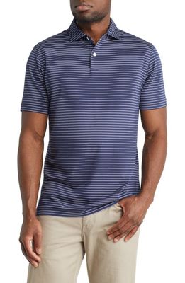 Peter Millar Crown Crafted Duet Jersey Performance Polo in Navy