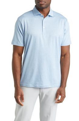 Peter Millar Crown Crafted Excursionist Flex Polo in Blue Frost
