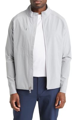 Peter Millar Crown Crafted Flex Adapt Water Resistant Windbreaker Jacket in Gale Grey