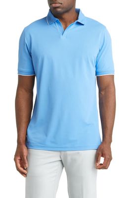Peter Millar Crown Crafted Mesh Performance Polo in Marina Blue