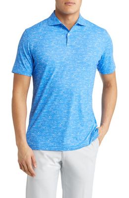 Peter Millar Crown Crafted Pacific Performance Jersey Polo in Marina Blue