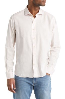 Peter Millar Crown Crafted Sojourn Garment Dye Button-Up Shirt in Misty Rose