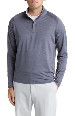 Peter Millar Crown Crafted Stealth Performance Quarter Zip Pullover in Steel