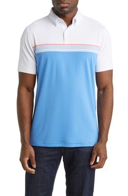 Peter Millar Crown Crafted Sunshine Jersey Button-Down Performance Polo in White