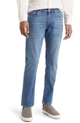 Peter Millar Crown Crafted Washed Five Pocket Straight Leg Jeans in Medium Wash Indigo