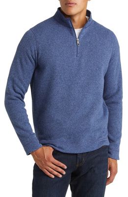 Peter Millar Crown Sweater Fleece Quarter Zip Pullover in Star Dust