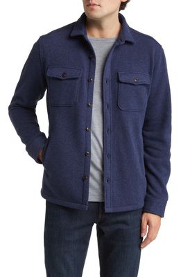 Peter Millar Crown Sweater Fleece Shirt Jacket in Navy