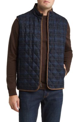 Peter Millar Essex Quilted Wool Travel Vest in Dark Indigo