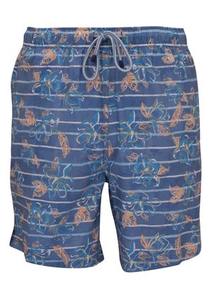 Peter Millar floral-print swim shorts - Blue