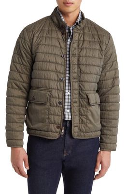 Peter Millar Greenwich Garment Dyed Quilted Bomber Jacket in Juniper