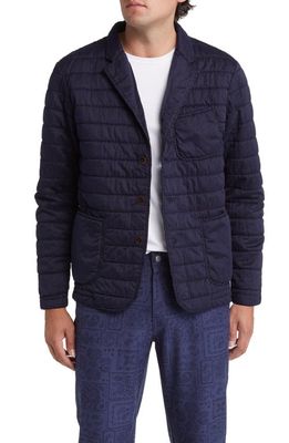 Peter Millar Greenwich Quilted Shirt Jacket in Navy