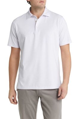 Peter Millar Halford Performance Polo in White/Moonflowers