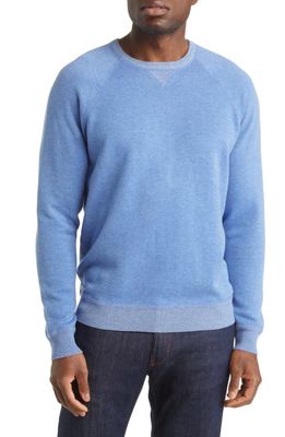 Peter Millar Hartford Supima® Cotton Blend Crewneck Sweatshirt in Blue Granite