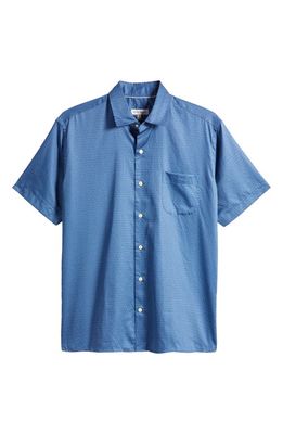 Peter Millar Henry Short Sleeve Button-Up Shirt in Twilight Blue