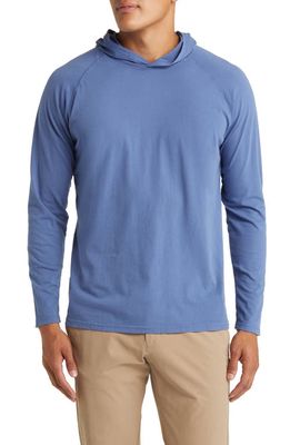 Peter Millar Hooded Lava Wash Long Sleeve T-Shirt in Star Dust