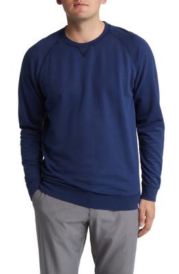 Peter Millar Lava Wash Crewneck Sweatshirt in Navy